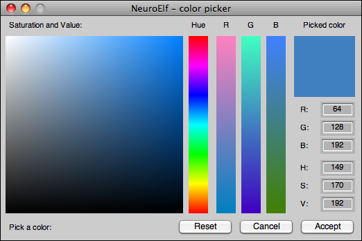 colorpicker with a single color
