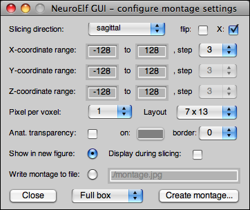 NeuroElf - montage image configuration