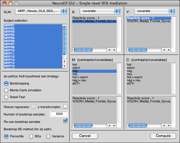 Single-level RFX mediation dialog